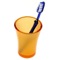 Round Toothbrush Holder Made From Thermoplastic Resins in Orange Finish